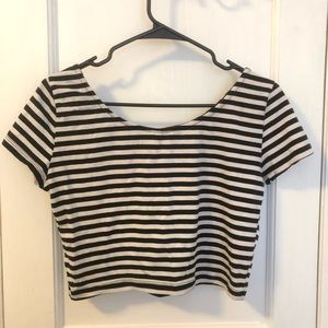 H&M Stripped crop top